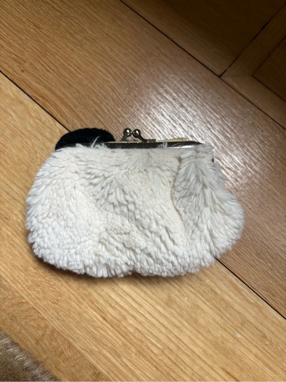 Claire's Plush Panda Coin Purse - White & Black